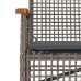 Set comedor de jardín 3 piezas con cojines ratán sintético gris
