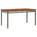 Set comedor de jardín 3 piezas con cojines ratán sintético gris