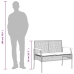 Set comedor de jardín 3 piezas con cojines ratán sintético gris