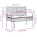 Set comedor de jardín 3 piezas con cojines ratán sintético gris