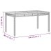 Set comedor de jardín 5 piezas con cojines ratán sintético gris