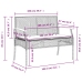 Set comedor de jardín 5 piezas con cojines ratán sintético gris