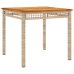 Set comedor de jardín 3 pzas con cojines ratán sintético beige