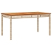 Set comedor de jardín 5 pzas con cojines ratán sintético beige