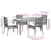 Set comedor de jardín 5 pzas con cojines ratán sintético beige