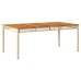 Set comedor de jardín 7 pzas con cojines ratán sintético beige