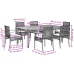 Set comedor de jardín 7 pzas con cojines ratán sintético beige