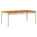 Set comedor de jardín 9 pzas con cojines ratán sintético beige