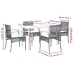 Set de muebles jardín 5 pzas con cojines ratán sintético negro