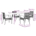 Set de muebles jardín 5 pzas con cojines ratán sintético negro