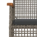 Set comedor de jardín 3 piezas con cojines ratán sintético gris
