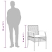 Set comedor de jardín 3 piezas con cojines ratán sintético gris