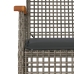 Set comedor de jardín 5 piezas con cojines ratán sintético gris