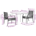 Set comedor de jardín 3 pzas con cojines ratán sintético beige