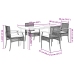 Set comedor de jardín 5 pzas con cojines ratán sintético beige