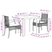 Set comedor de jardín 3 pzas con cojines ratán sintético beige