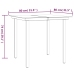 Set comedor de jardín 3 pzas con cojines ratán sintético beige