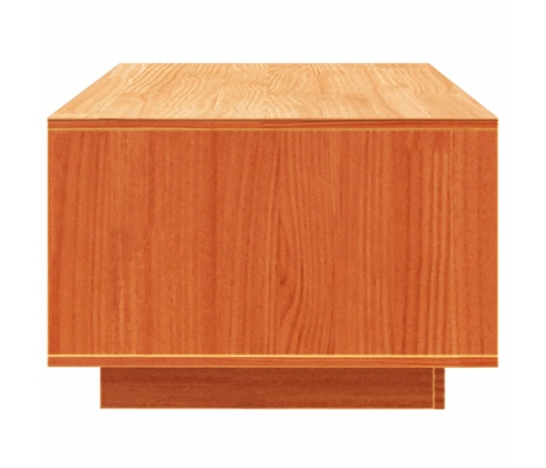 Mesa de centro madera maciza de pino marrón cera 110x50x33,5 cm