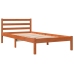 Estructura de cama sin colchón madera maciza marrón 75x190 cm