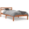 Estructura de cama sin colchón madera maciza marrón 90x190 cm