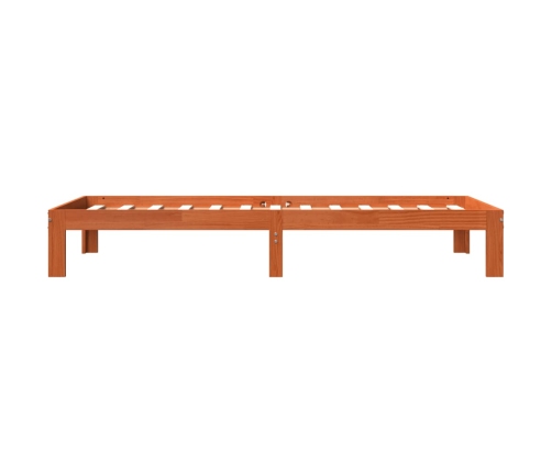 Estructura de cama sin colchón madera maciza marrón 75x190 cm