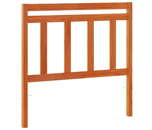 Cabecero de cama madera maciza de pino marrón cera 100 cm