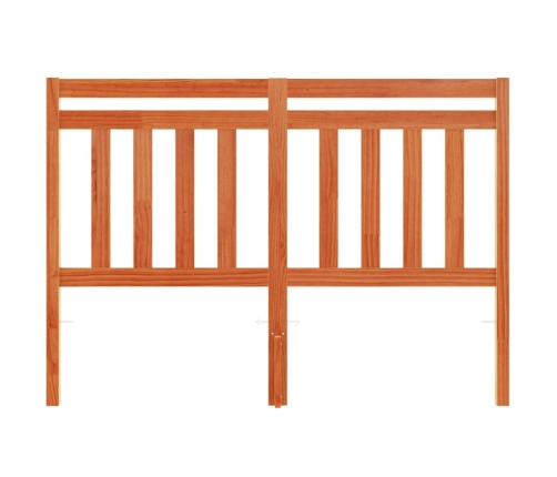 Cabecero de cama madera maciza de pino marrón cera 135 cm