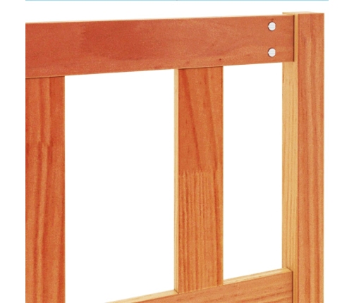 Cabecero de cama madera maciza de pino marrón cera 150 cm