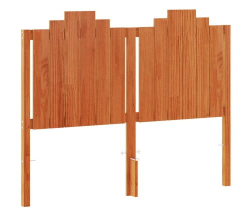 Cabecero de cama madera maciza de pino marrón cera 135 cm