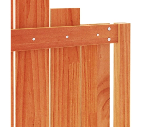 Cabecero de cama madera maciza de pino marrón cera 135 cm