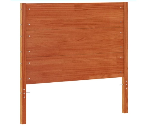 Cabecero de cama madera maciza de pino marrón cera 100 cm