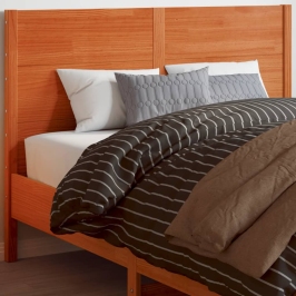 Cabecero de cama madera maciza de pino marrón cera 150 cm