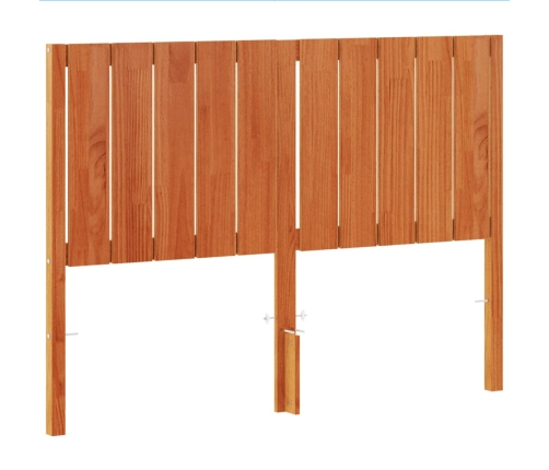 Cabecero de cama madera maciza de pino marrón cera 135 cm