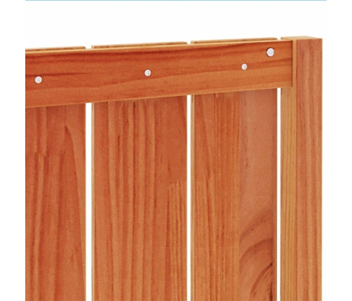 Cabecero de cama madera maciza de pino marrón cera 135 cm