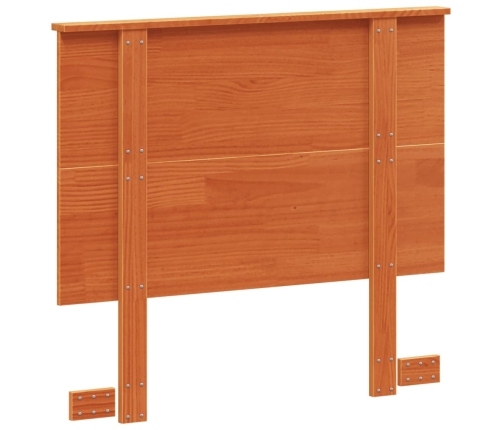 vidaXL Cabecero de cama madera maciza de pino marrón cera 90 cm