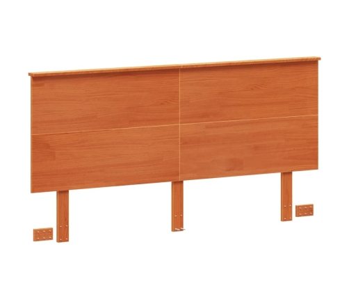 Cabecero de cama madera maciza de pino marrón cera 160 cm