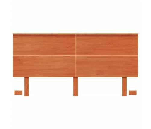 Cabecero de cama madera maciza de pino marrón cera 160 cm