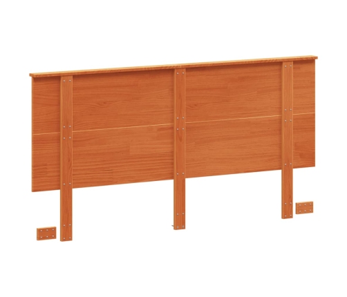 Cabecero de cama madera maciza de pino marrón cera 160 cm