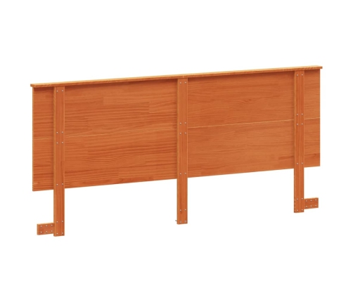 Cabecero de cama madera maciza de pino marrón cera 180 cm