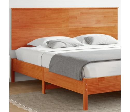 Cabecero de cama madera maciza de pino marrón cera 180 cm