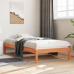 Sofá cama sin colchón madera maciza pino marrón cera 90x190 cm