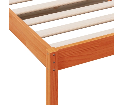 Sofá cama sin colchón madera maciza pino marrón cera 90x190 cm