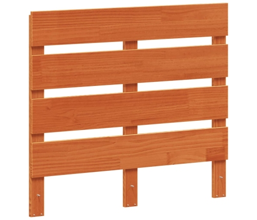 Cabecero de cama madera maciza de pino marrón cera 90 cm