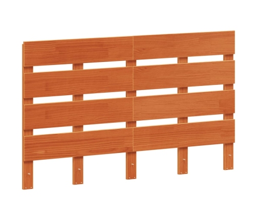 Cabecero de cama madera maciza de pino marrón cera 120 cm