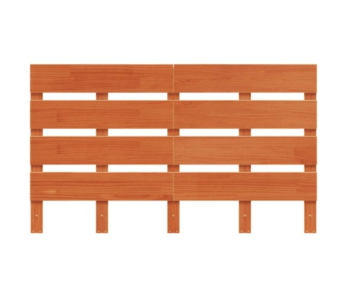 Cabecero de cama madera maciza de pino marrón cera 120 cm