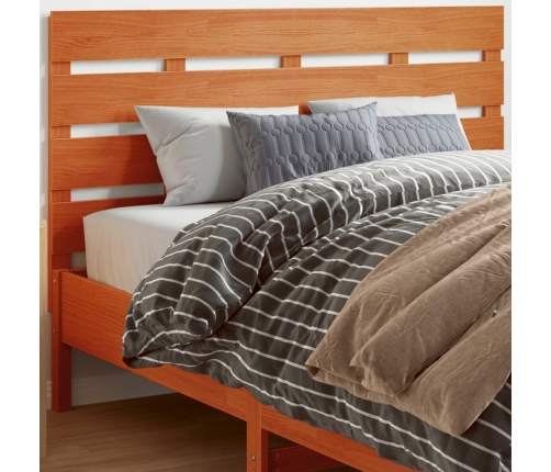 Cabecero de cama madera maciza de pino marrón cera 150 cm