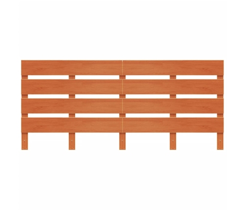 Cabecero de cama madera maciza de pino marrón cera 135 cm