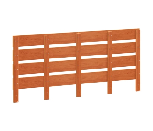 Cabecero de cama madera maciza de pino marrón cera 135 cm