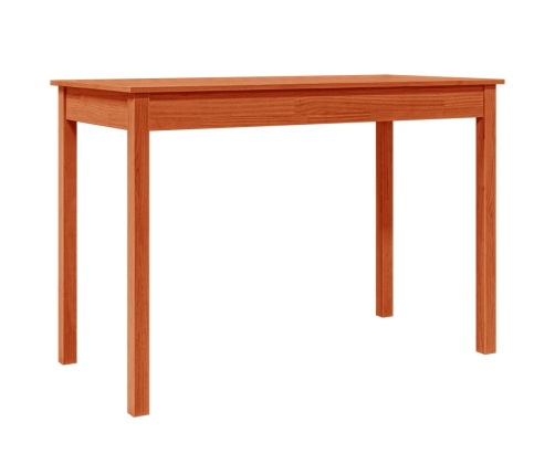 Mesa de comedor madera maciza de pino marrón cera 110x55x75 cm