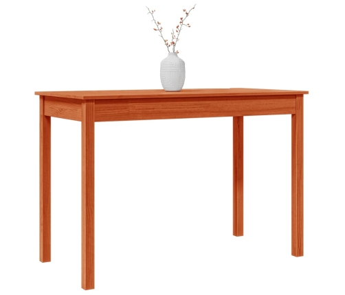 Mesa de comedor madera maciza de pino marrón cera 110x55x75 cm